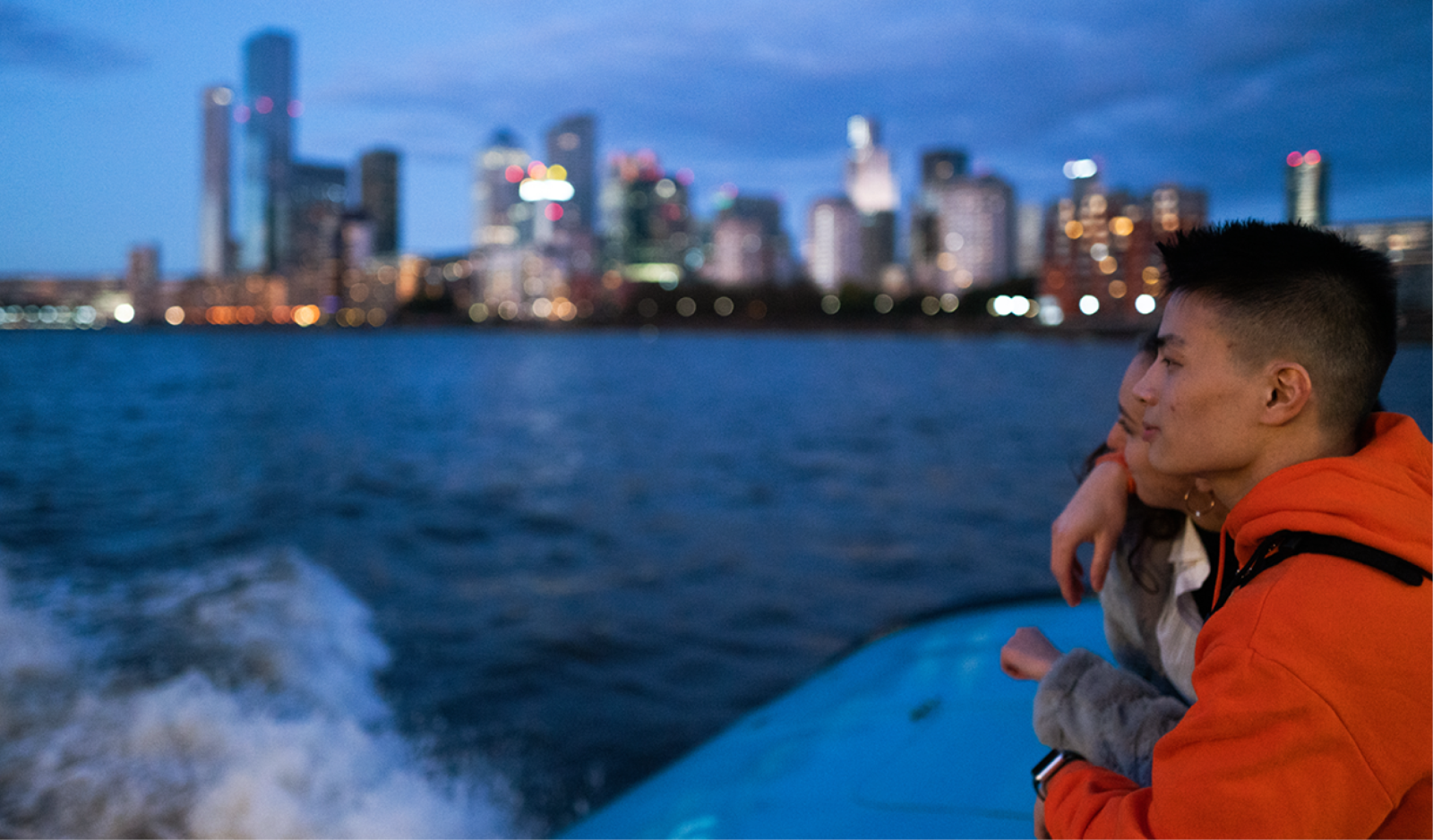 Greenwich Peninsula Competition - couple on Uber Boat by Thames Clippers